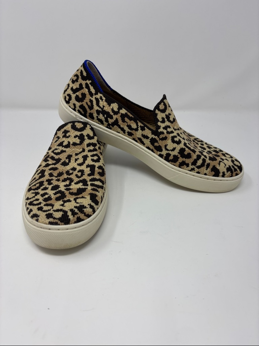 Rothy’s | Leopard Knit Slip-On Sneakers - Beige/Black 8